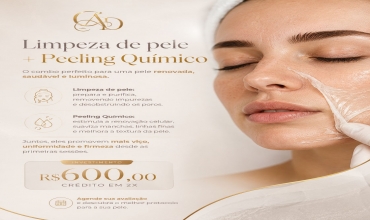 01 Limpeza de pele + 01 sessão de Peeling Químico