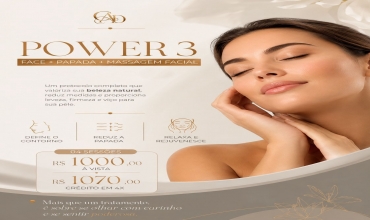 Power 3 facial e papada com massagem local
